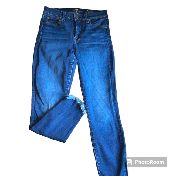 7 For All Mankind Ankle Skinny Jeans 25 - Picture 5 of 8